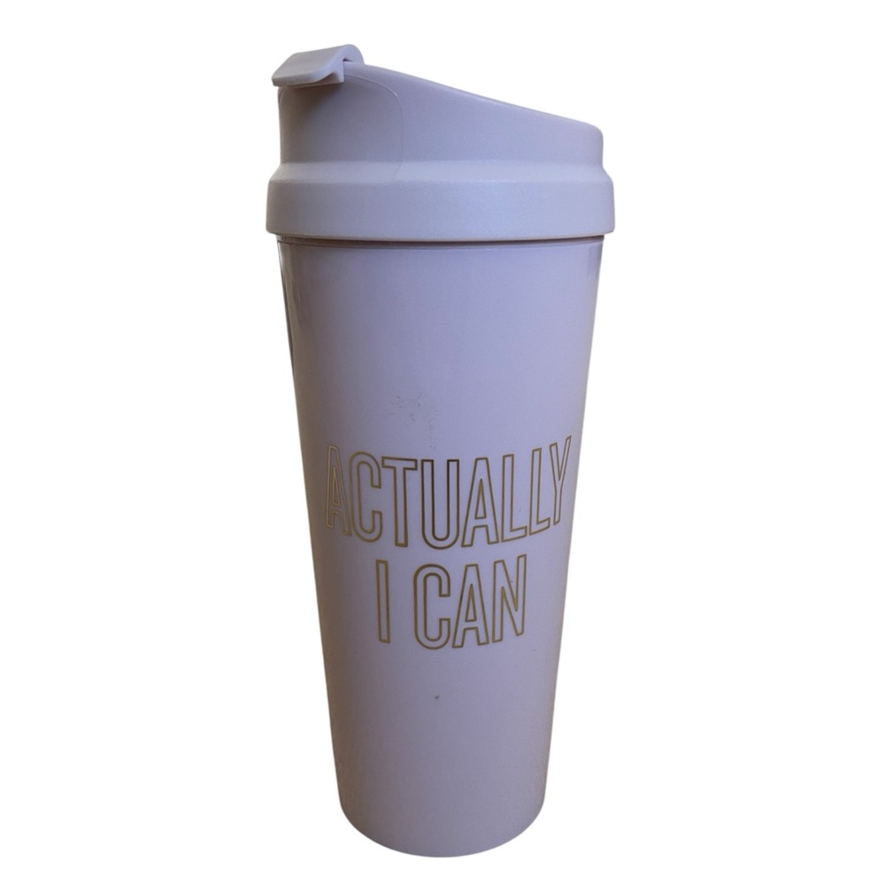 kate spade Lavender Tumbler with Gold Text